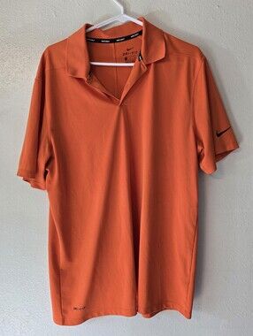 Nike Golf Men's Dri-Fit Victory Solid Polo Shirt - Orange (Size Large)